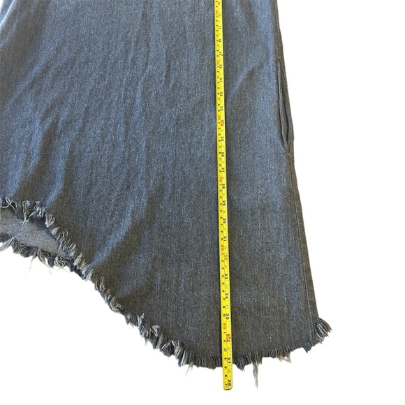 Marques' AlmeidaScoop Neck Knee-Length Dress Size‎ Small Denim Frayed - Picture 5 of 6